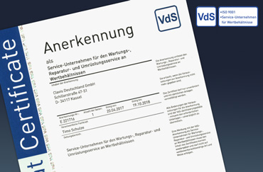 zertifizierter Dienstleister nach VdS 3529